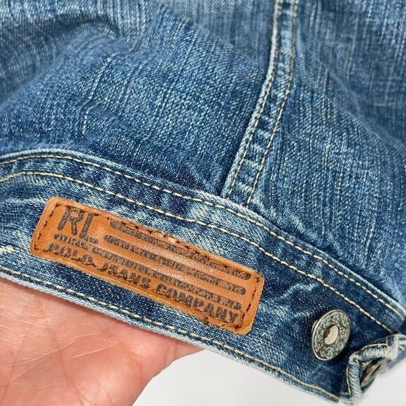 Polo Jeans Co RL67 by Ralph Lauren Lydia Repair‎ Denim Jacket Small Over Reverso - Picture 6 of 11